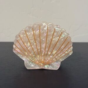 Iridescent Shell Hair Claw Clip